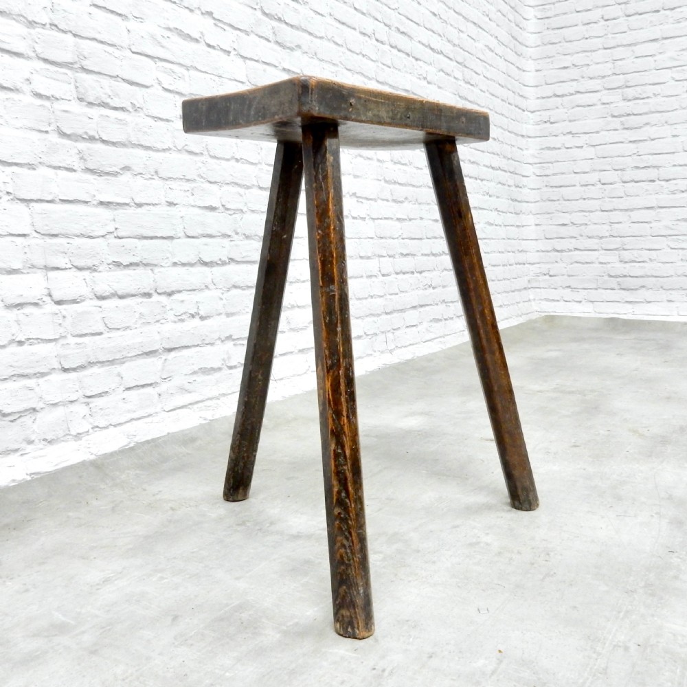 Tall Primitive Stool View II