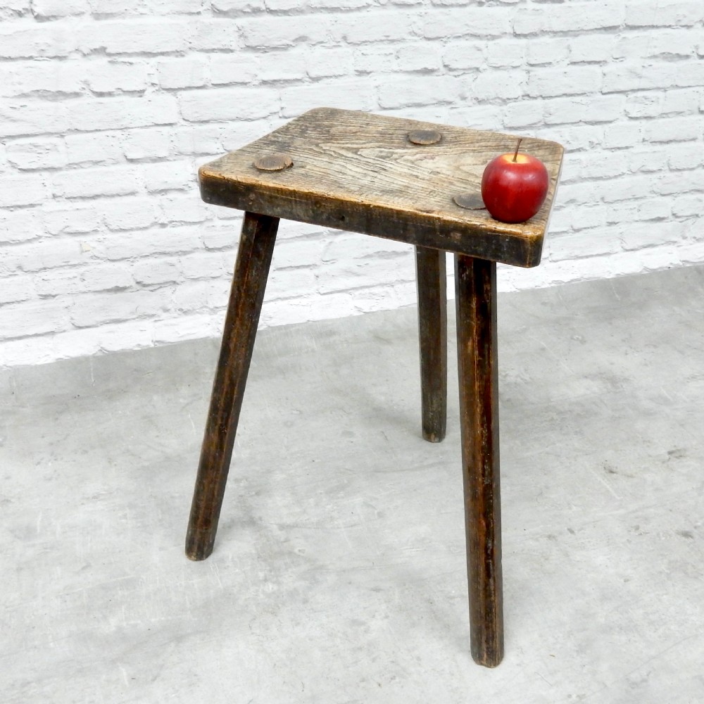 Tall Primitive Stool View V