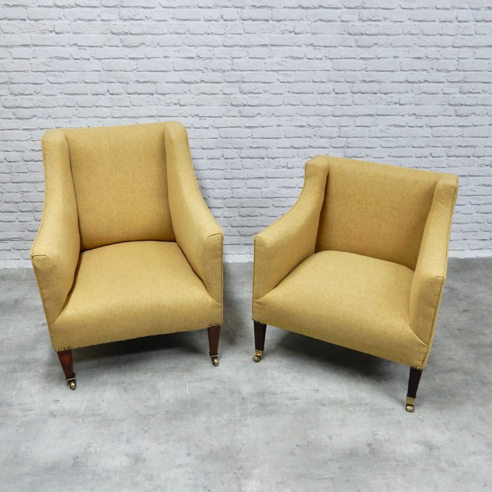C19th Upholstered Armchairs x2 View III