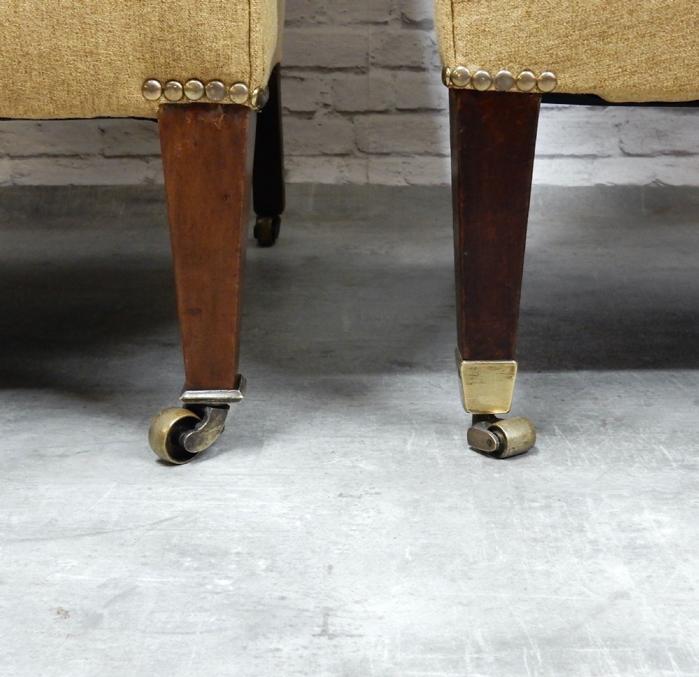 C19th Upholstered Armchairs x2 View IV