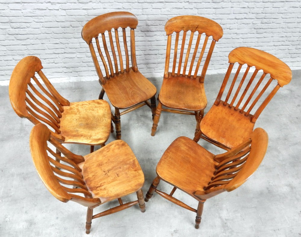 Set 6 Windsor Kitchen Chairs View V