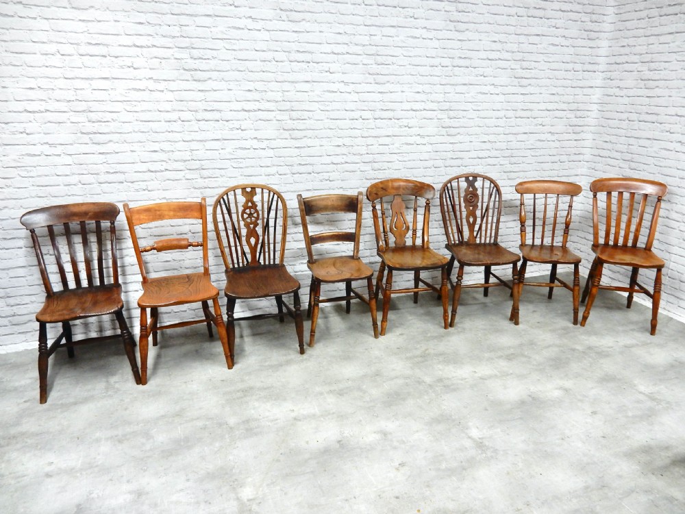 8x Windsor Kitchen Chairs View III