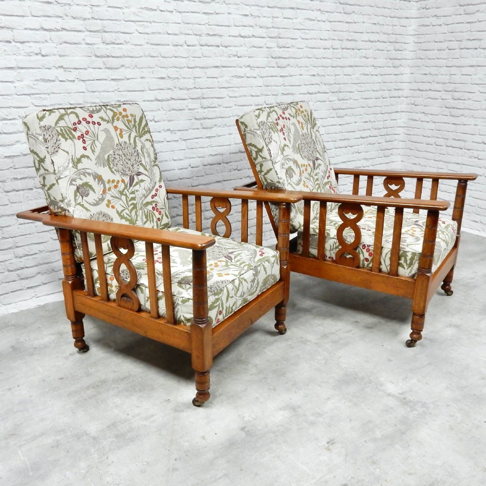 Arts & Crafts Reclining Chairs x2