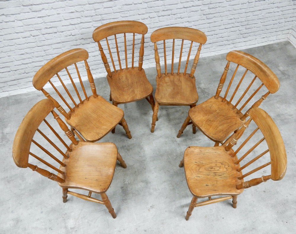 Set 6 Windsor Kitchen Chairs View VI