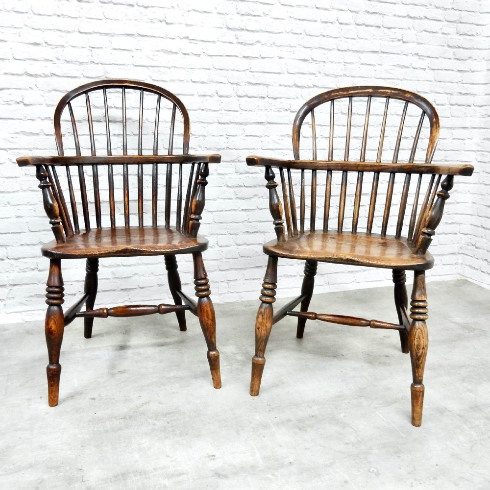 2x Stickback Windsor Armchairs