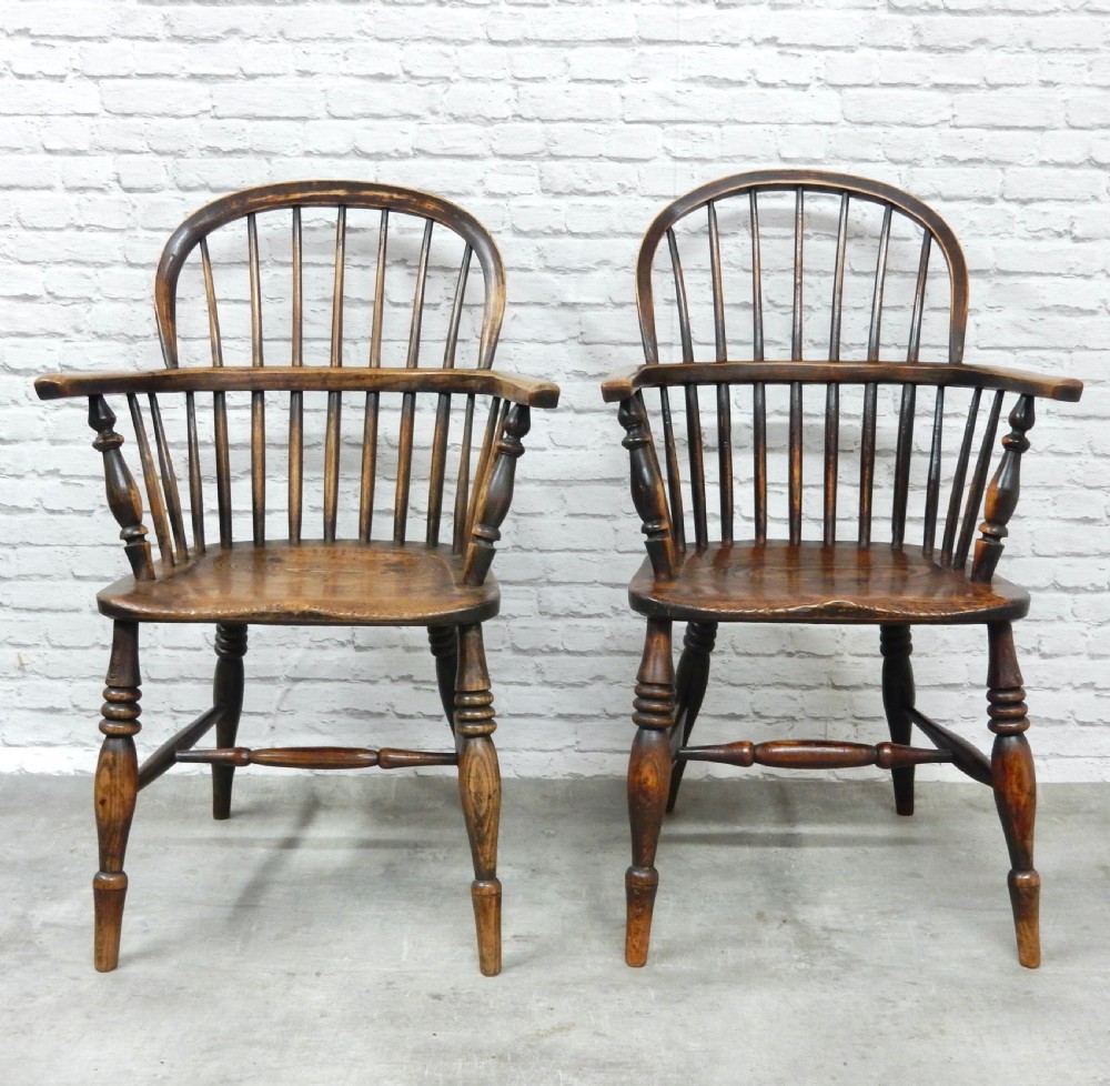 2x Stickback Windsor Armchairs View V