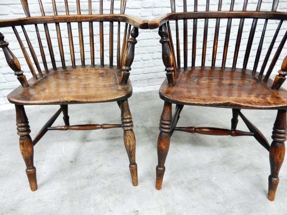 2x Stickback Windsor Armchairs View VIII