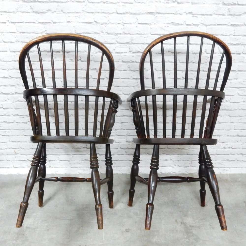 2x Stickback Windsor Armchairs View IX