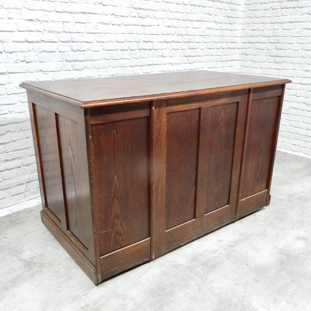 Solid Oak pedestal desk View X