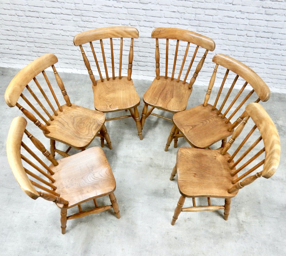 Set 6 Windsor Kitchen Chairs View V