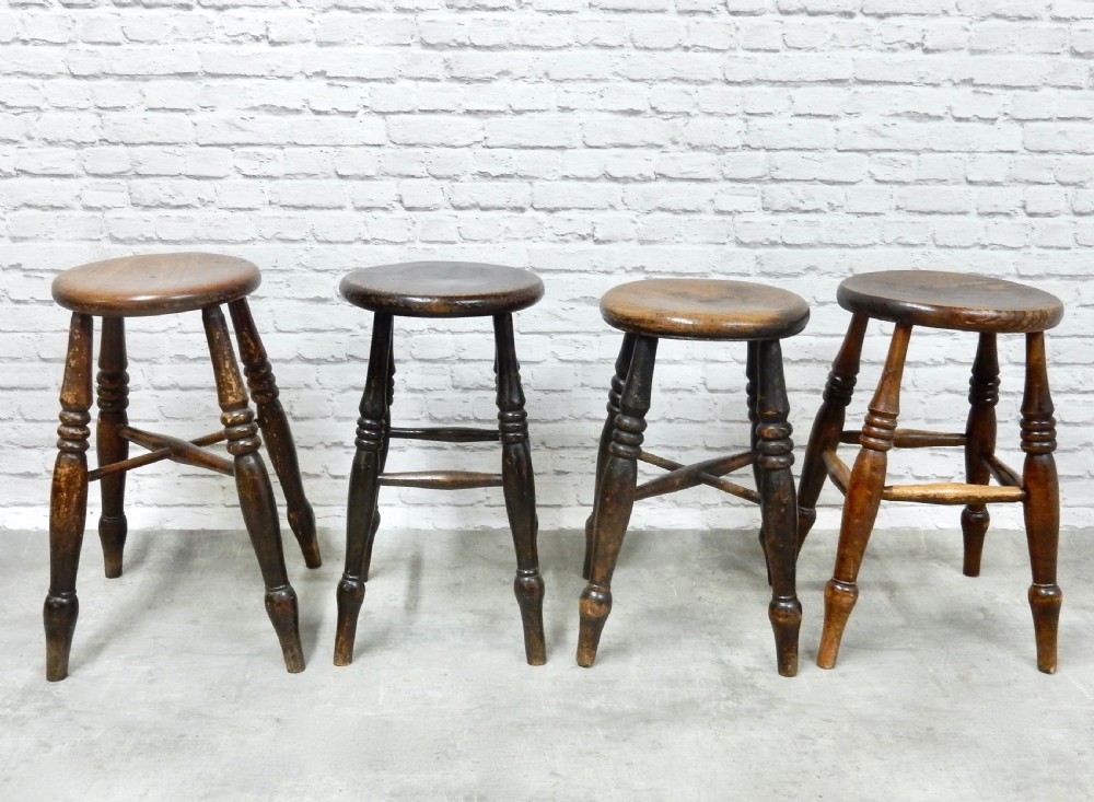 4x Victorian Pub Stools View V
