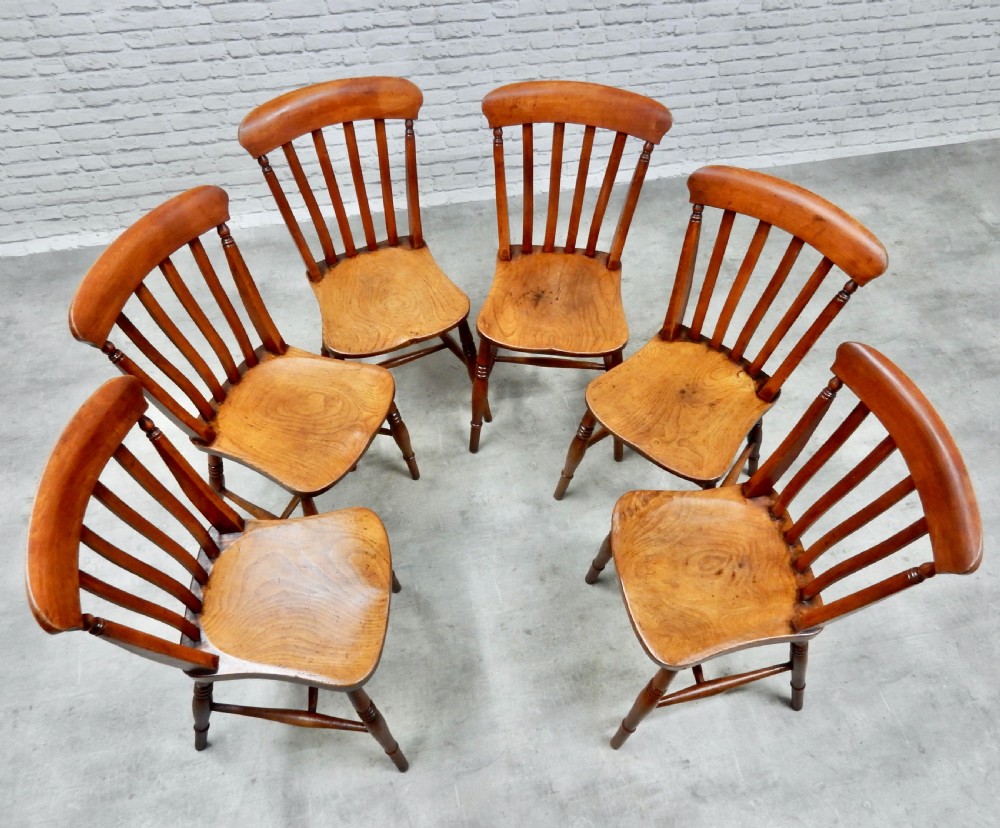 Set 6 Windsor Kitchen Chairs View V