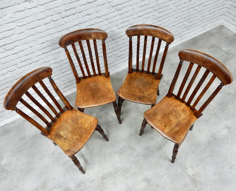 Set 4 Windsor Kitchen Chairs View IV