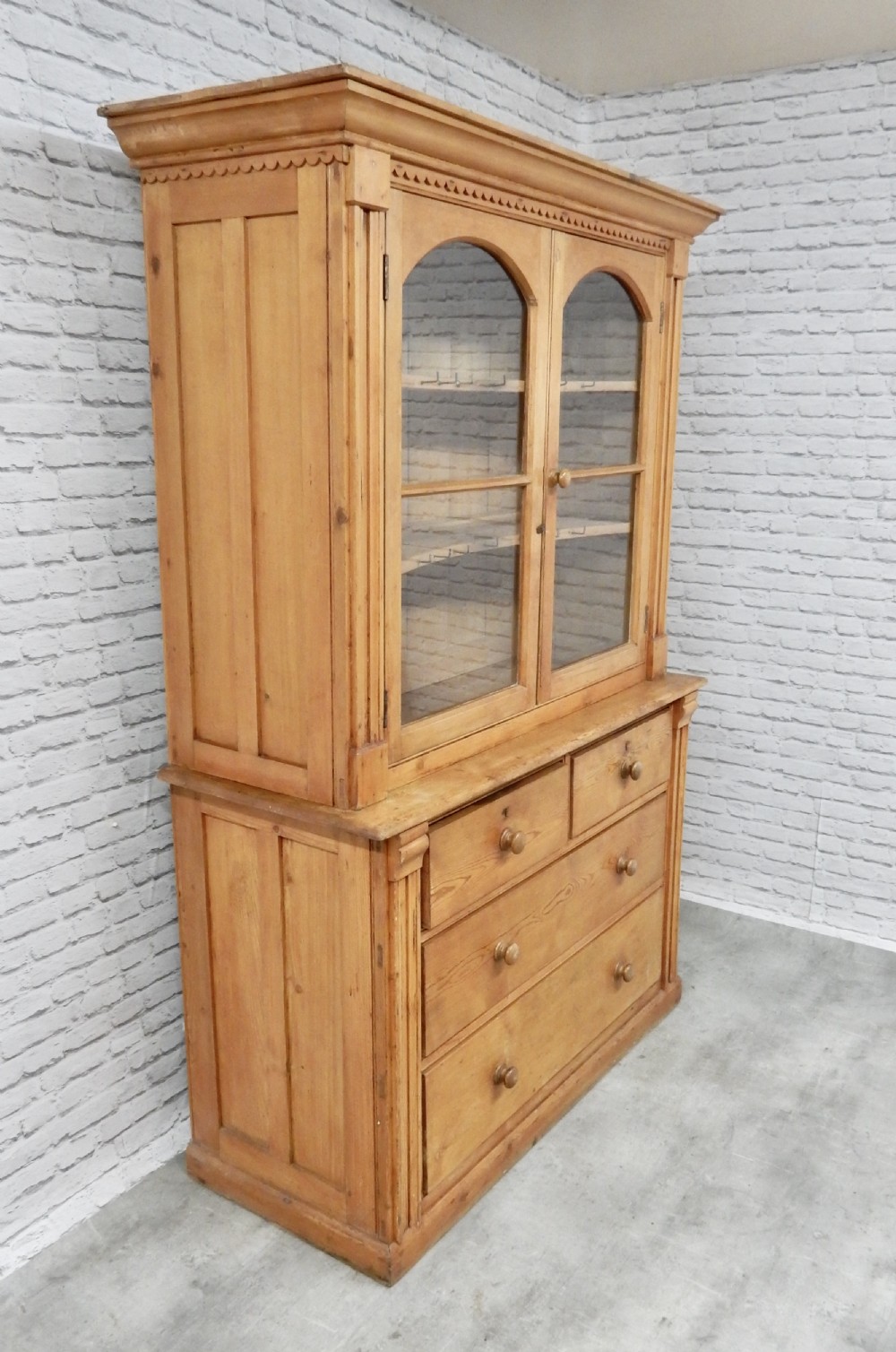 West Country Glazed Pine Dresser View V