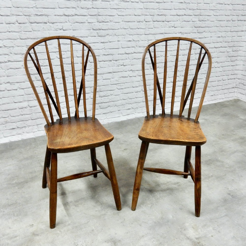 Pair Cornish Stickback Chairs