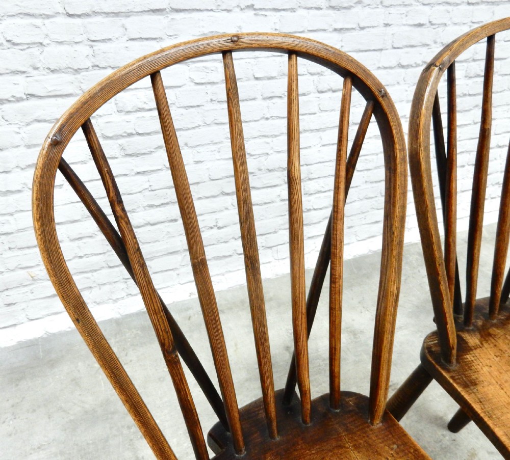 Pair Cornish Stickback Chairs View V