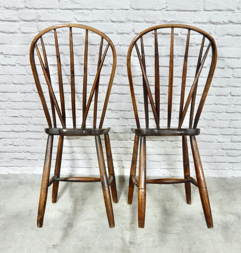 Pair Cornish Stickback Chairs View X