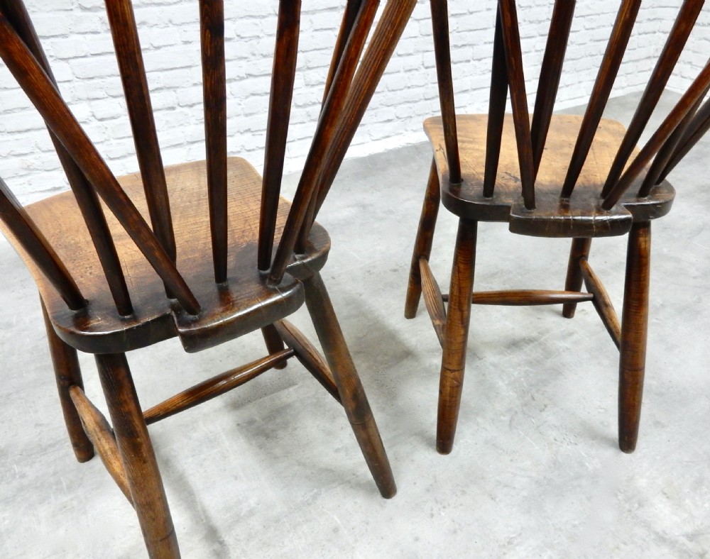 Pair Cornish Stickback Chairs View XI