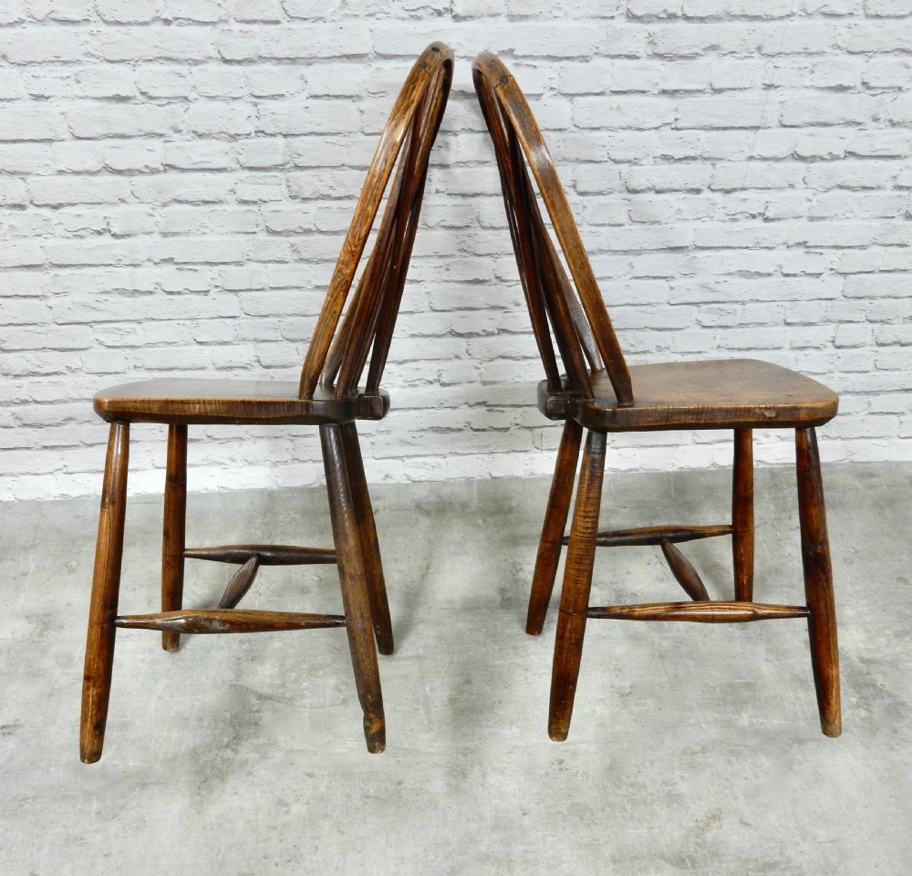 Pair Cornish Stickback Chairs View XII