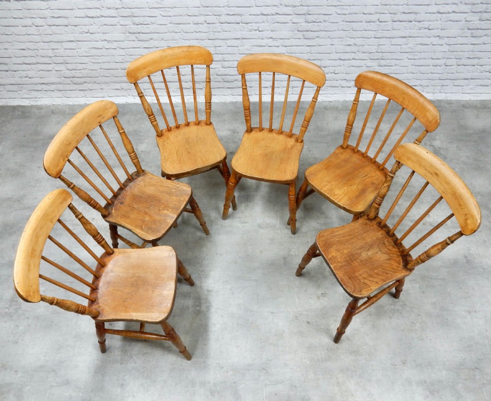 Set 6 Windsor Kitchen Chairs View V