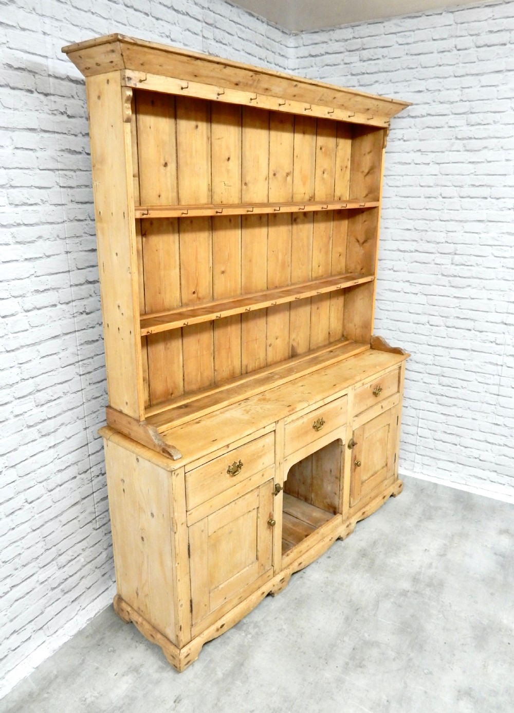 Antique Pine Kitchen Dresser View III