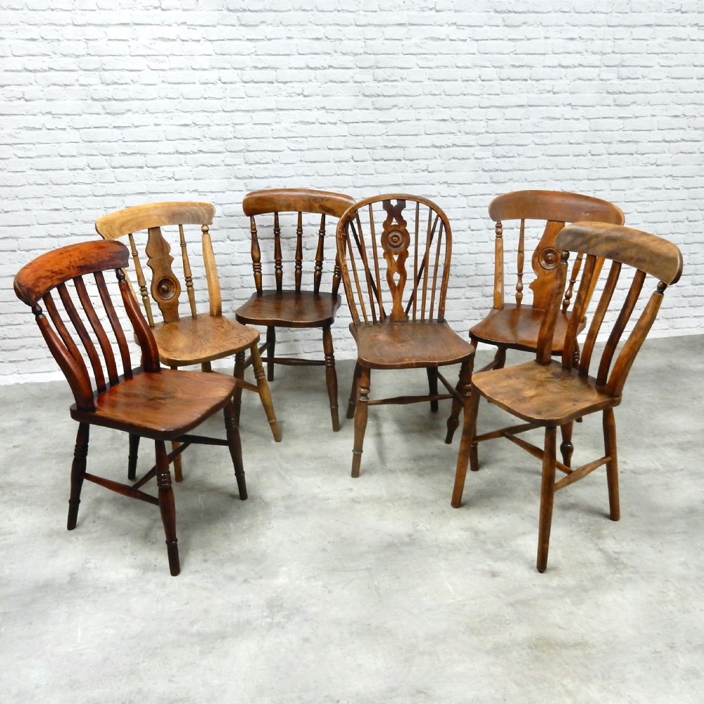 6x Windsor Kitchen Chairs