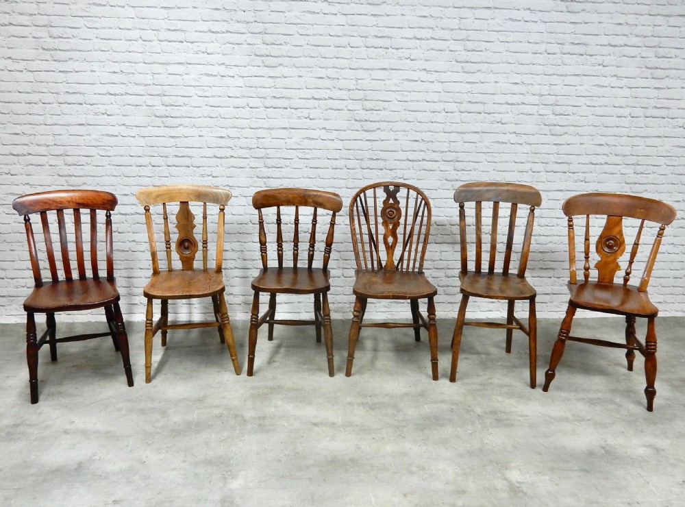 6x Windsor Kitchen Chairs View III