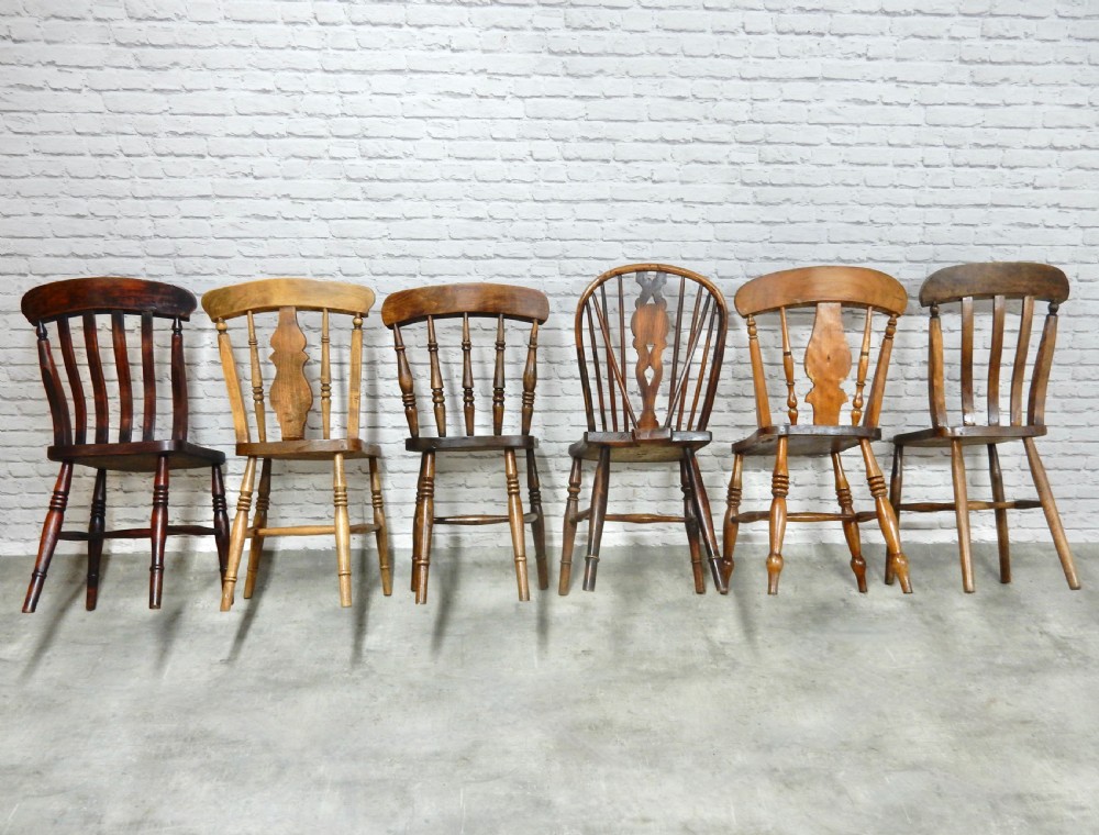6x Windsor Kitchen Chairs View V