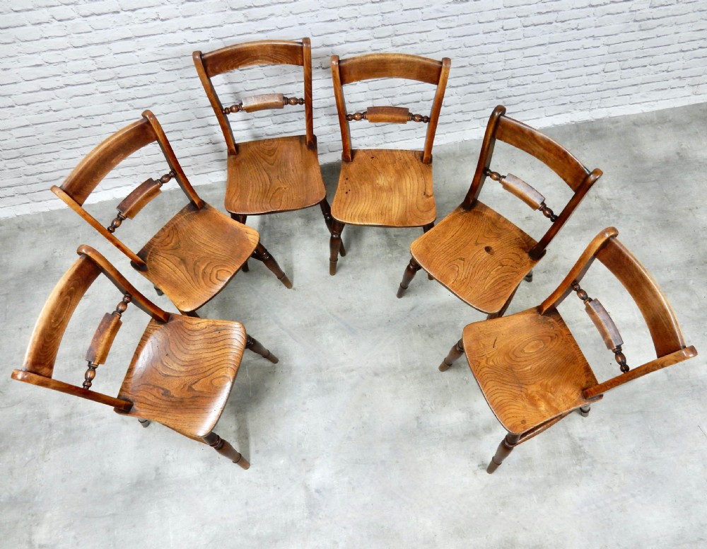 Set 6 Windsor Kitchen Chairs View III