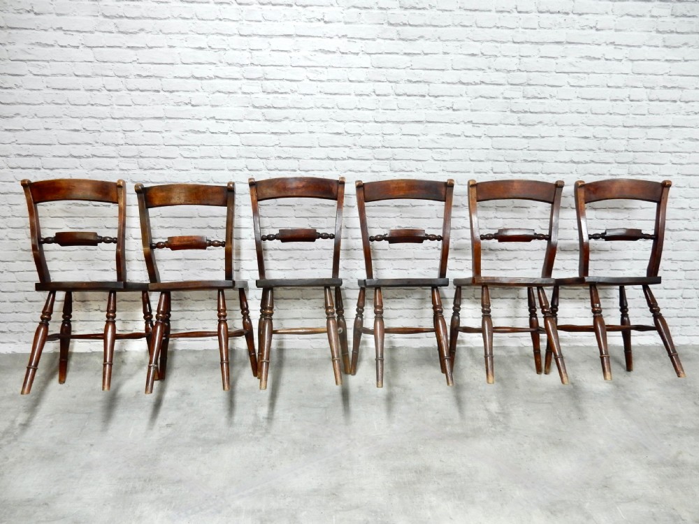 Set 6 Windsor Kitchen Chairs View V