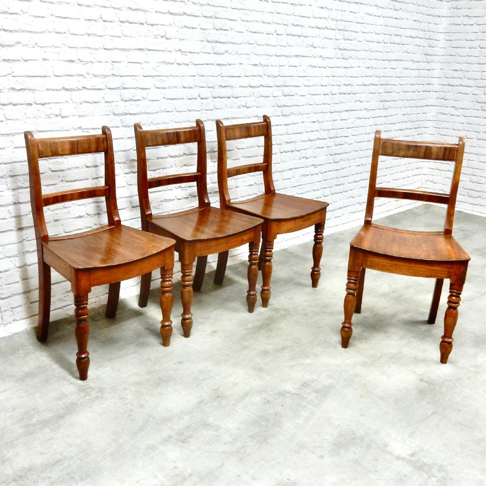 Set x4 Dished Seat Dining Chairs
