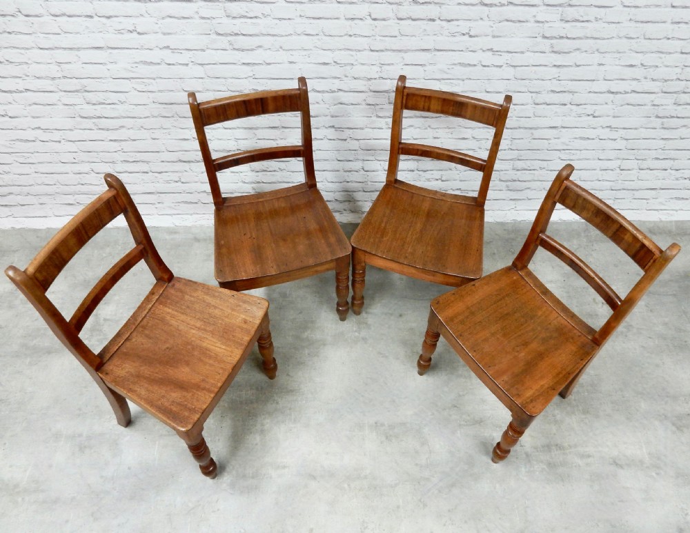 Set x4 Dished Seat Dining Chairs View IV