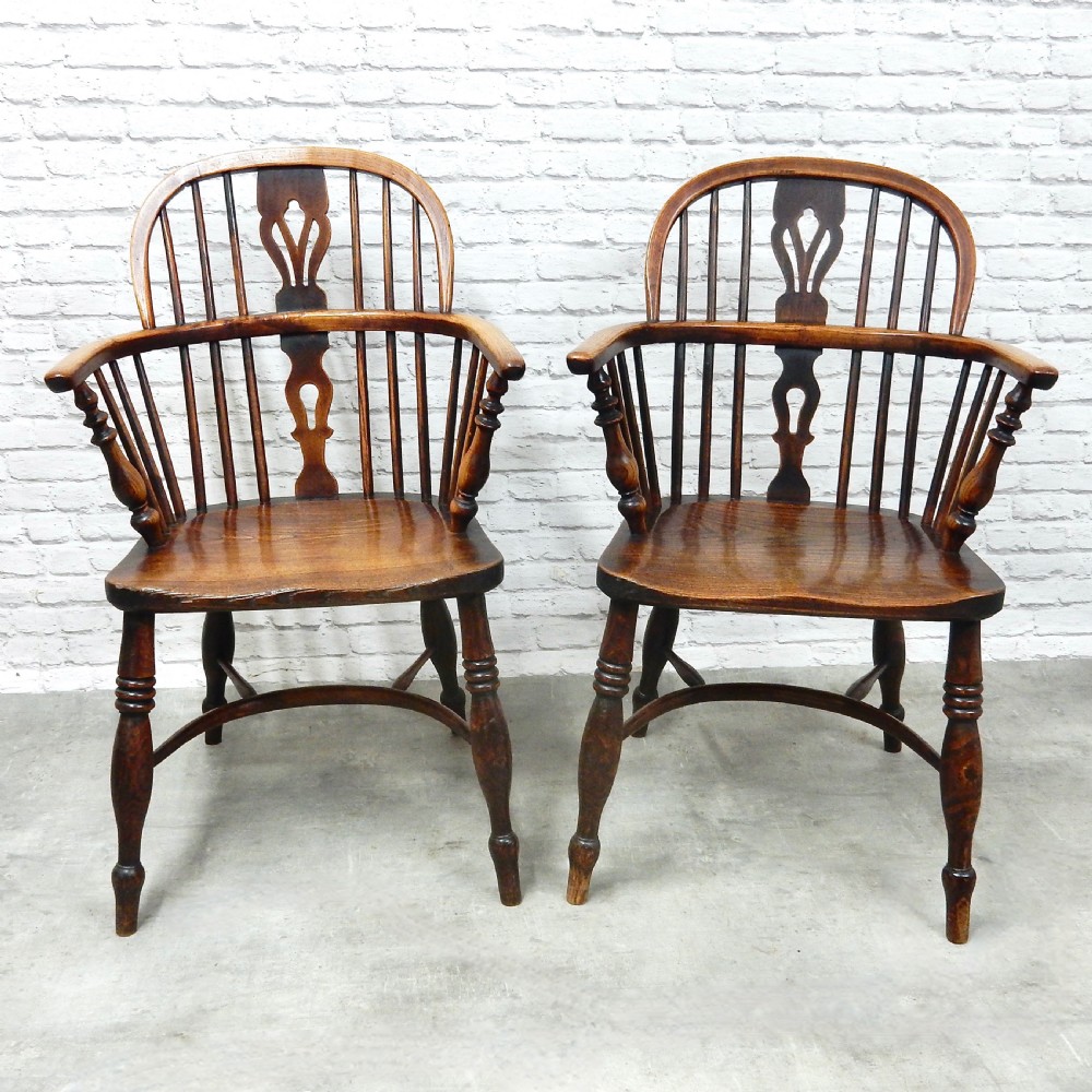 2x Windsor Lowback Armchairs (named). View III