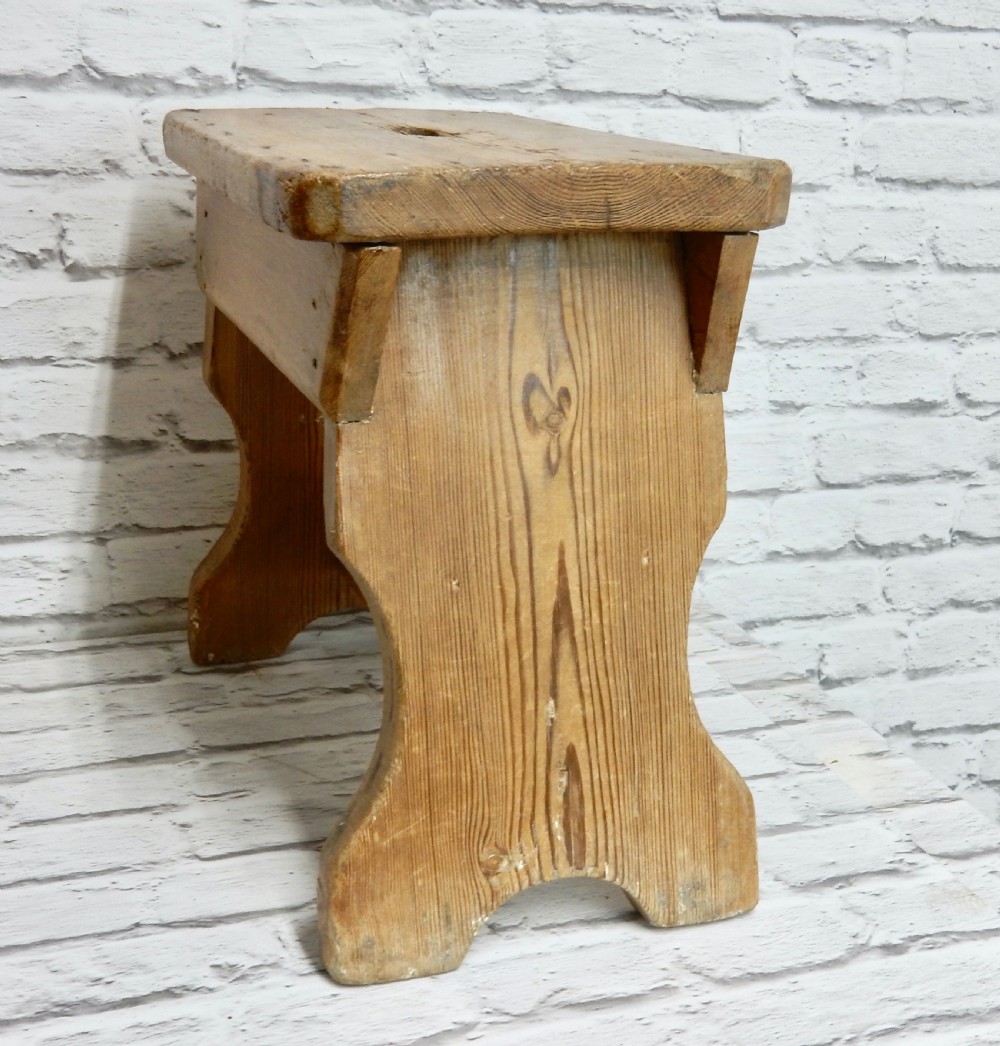 Antique Pine Stool View III