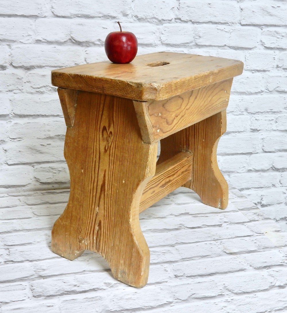 Antique Pine Stool View V