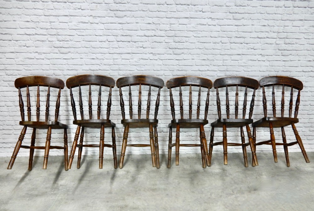 Set 6 Windsor Kitchen Chairs View IV