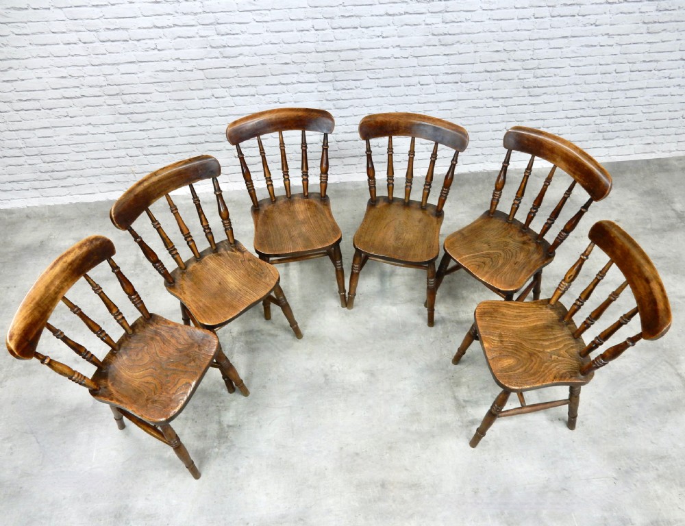 Set 6 Windsor Kitchen Chairs View VI