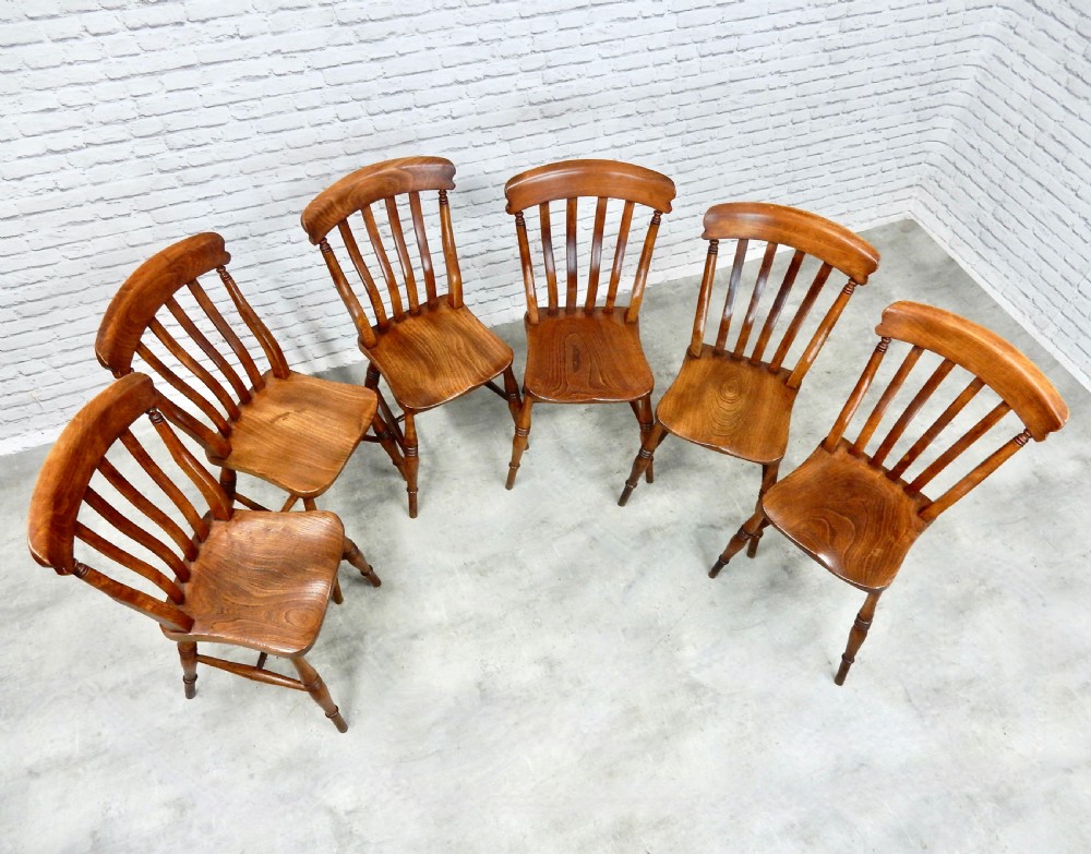 Set 6 Windsor Kitchen Chairs View IV