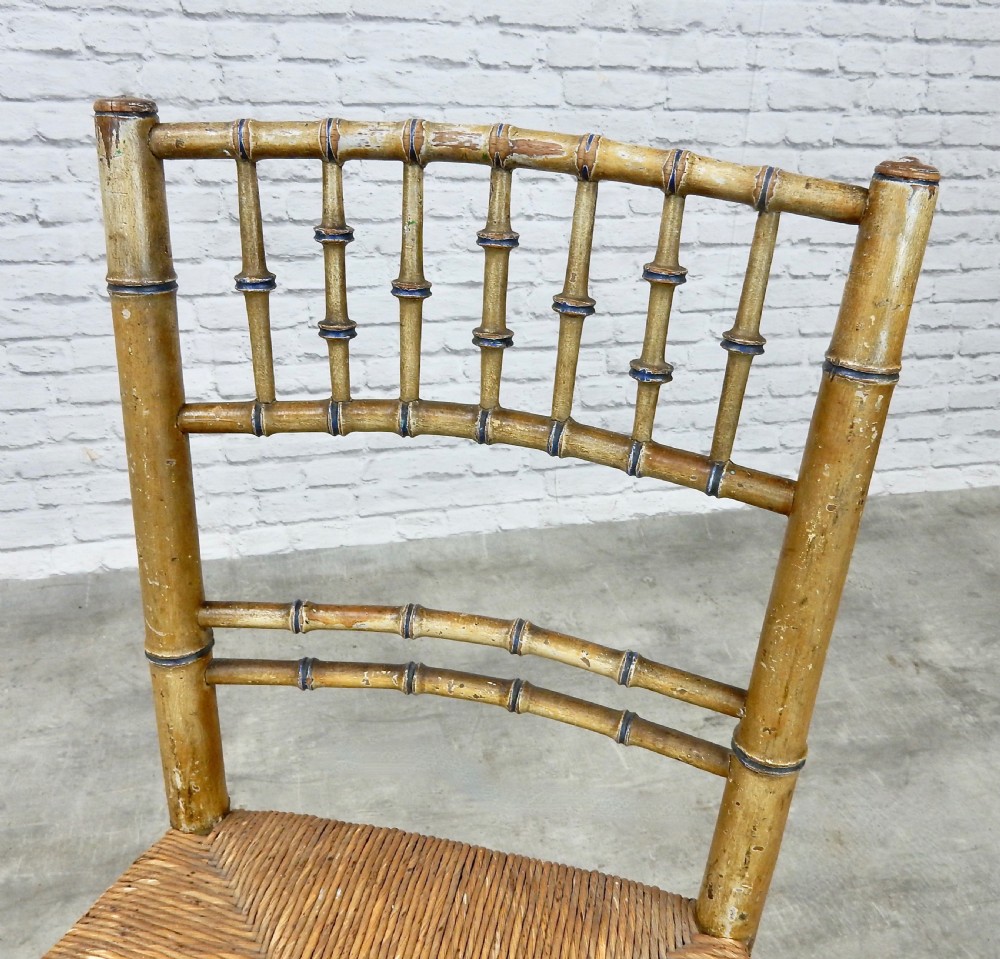 Regency Faux Bamboo Side Chair View IV