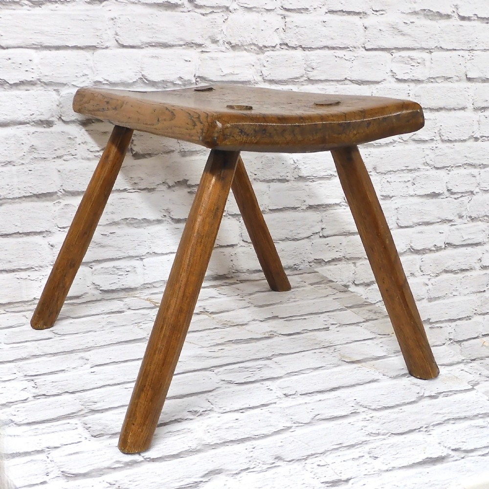 Elm Top Bench Stool