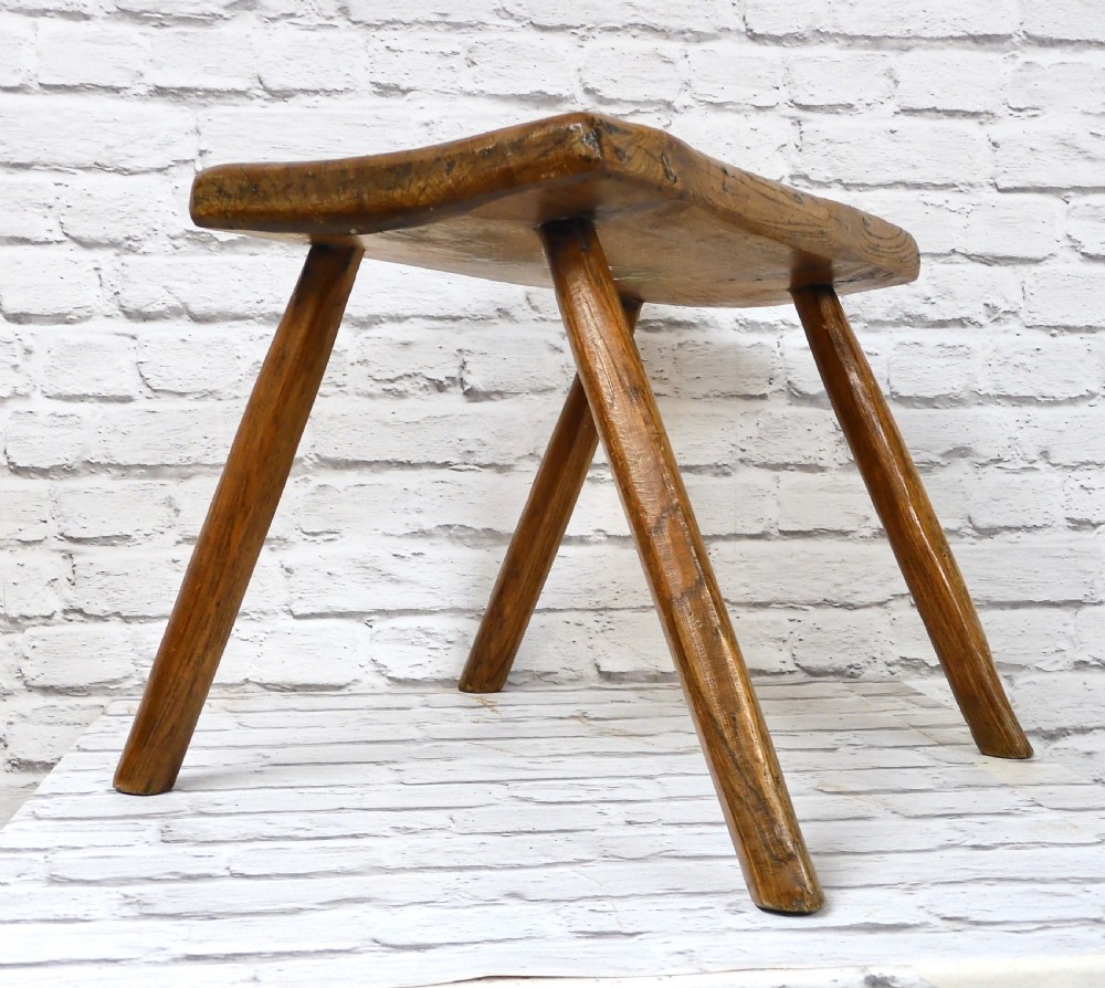 Elm Top Bench Stool View III