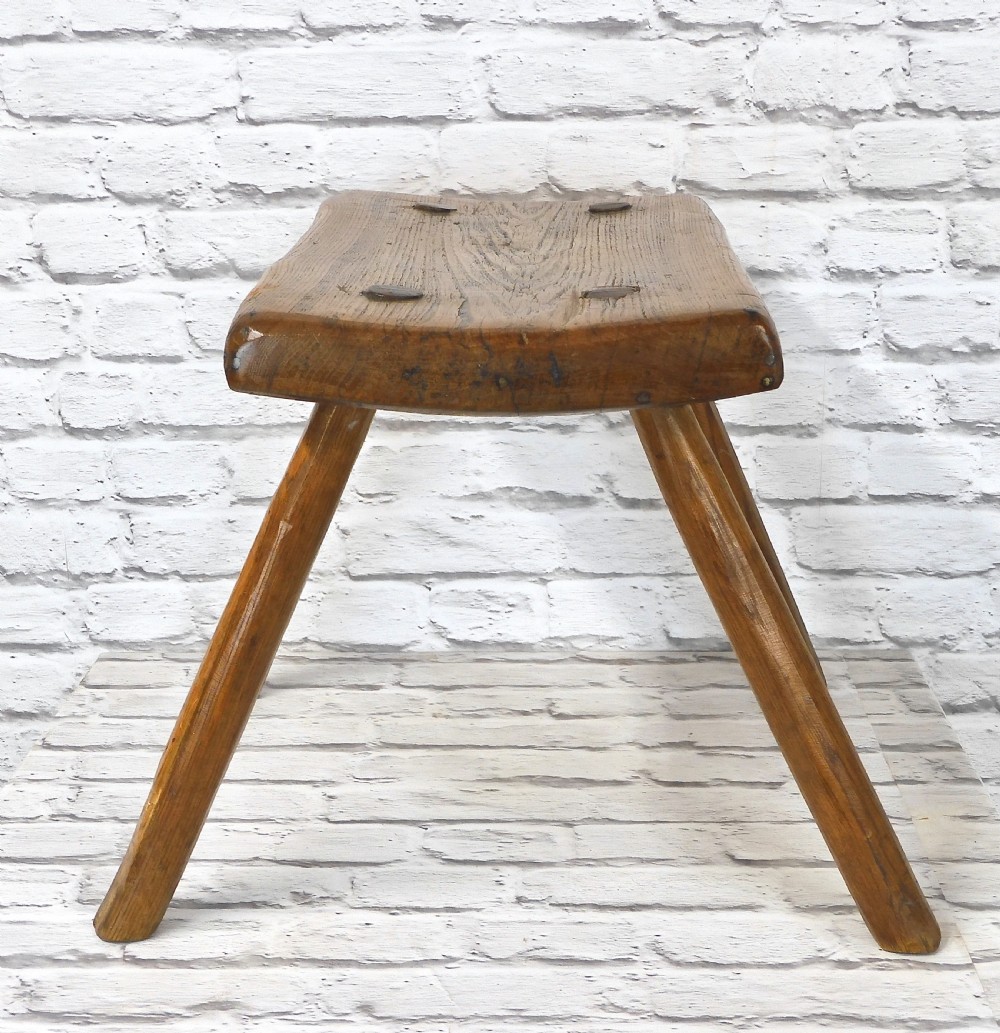 Elm Top Bench Stool View IV