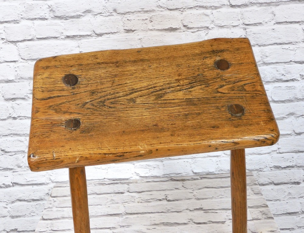 Elm Top Bench Stool View V