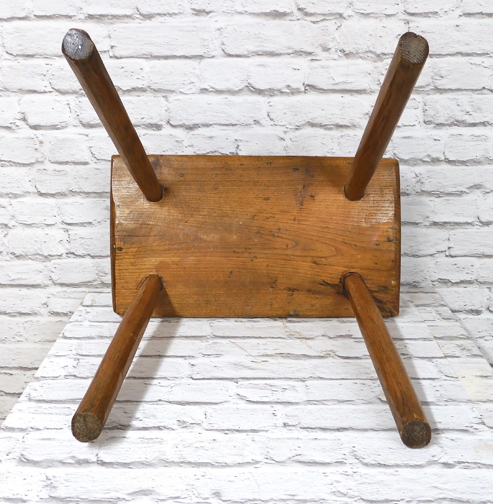 Elm Top Bench Stool View VI