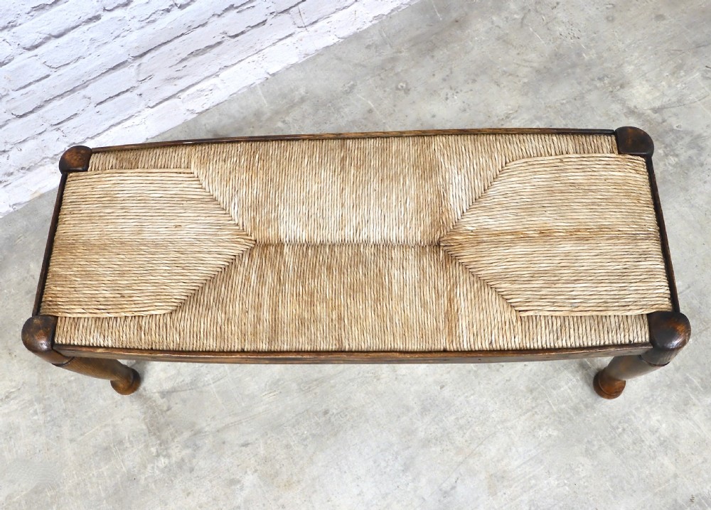 Rush Seated Bench Stool View III