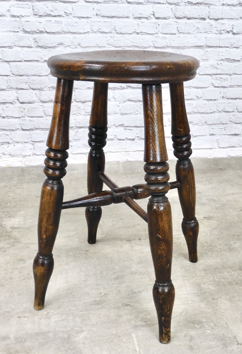 C19th Round Top stool View II