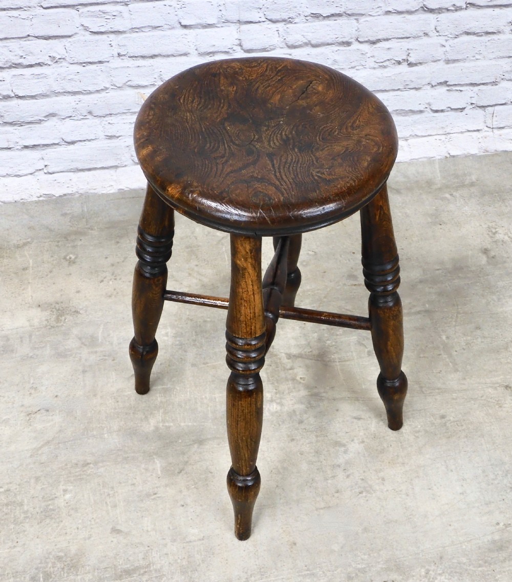C19th Round Top stool View III