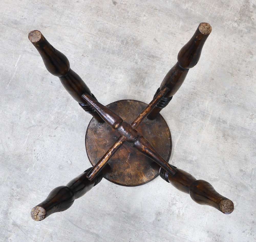 C19th Round Top stool View IV