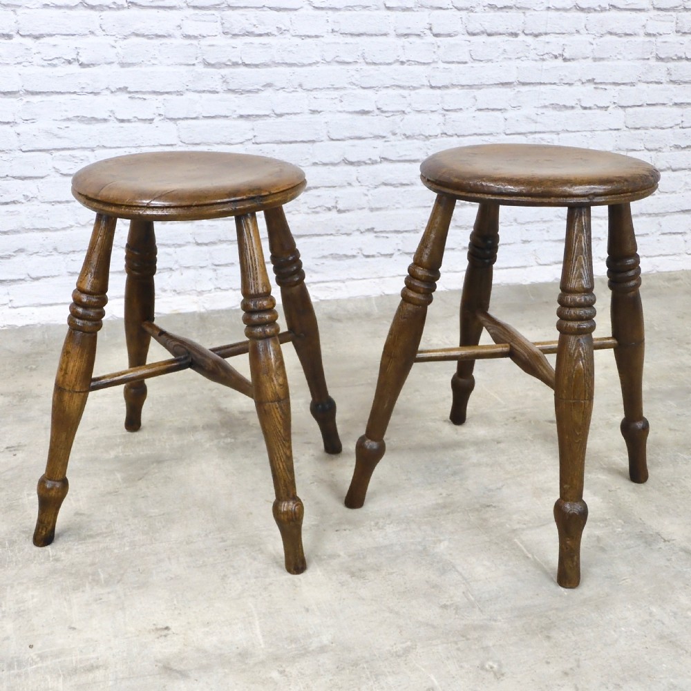 (2) Antique Tavern Stools