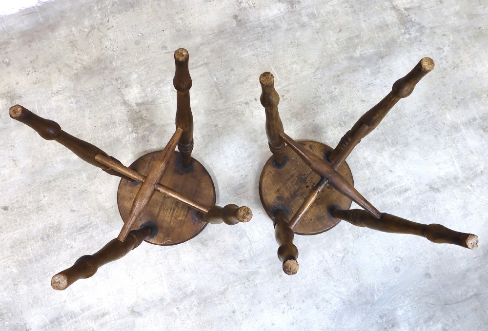 (2) Antique Tavern Stools View VI
